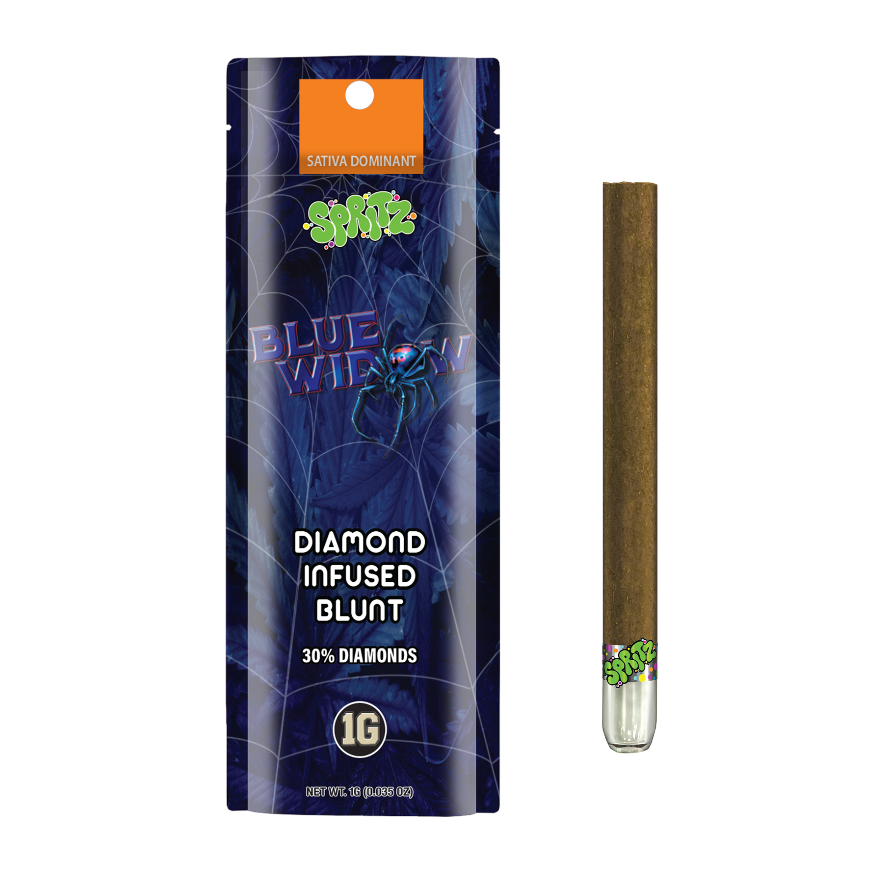 Spritz 1g Infused Blunt Blue Widow Sativa