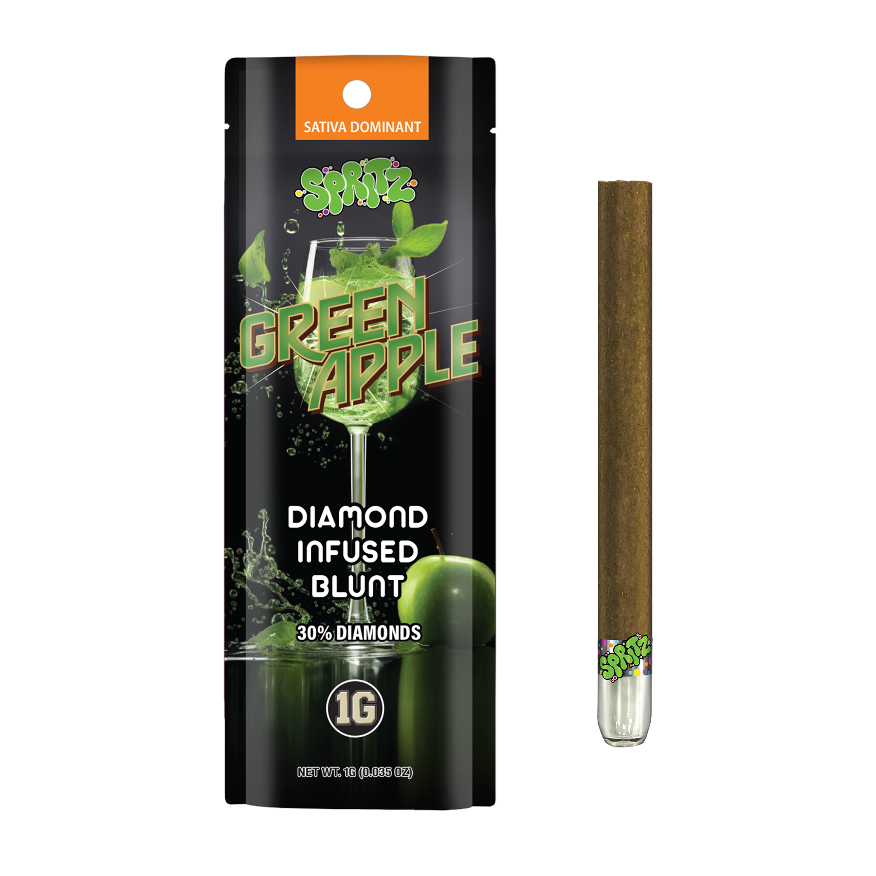 Spritz 1g Infused Blunt Green Apple Sativa